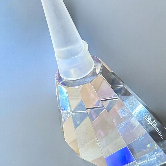 Vintage Estate Designer Oleg Cassini Crystal Bottle Stopper Faceted Cut Collect - Picture 10 of 14